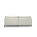 Ver imagem 7 de Sofá Decorativo Karine 3 Lugares Sala de Estar 230cm com Chaise Pés em Aço Couro Off White G88 - Gra