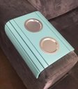 Ver imagem 2 de Esteira Bandeja Para Braço Sofá Porta Copo Alumínio Azul Bebe M A Sorprezo