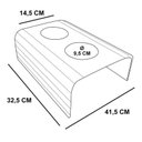 Ver imagem 3 de Esteira Bandeja Para Braço Sofá Porta Copo Alumínio Azul Bebe M A Sorprezo