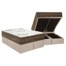 Cama Box Baú Colchão Molas Super Ortobom Gold Visco Ultragel Pilow Touchbase Suede Clean - 1