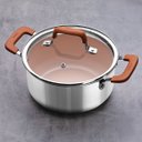 Ver imagem 3 de Caçarola Tramontina Romagna Aço Inox Cerâmico Marfim 20 Cm 3,2 L