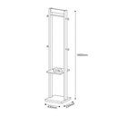 Ver imagem 4 de Cabideiro Grande com Prateleira Az1019 Nogal-branco - Tecno Mobili