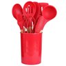 Jogo de Cozinha 12 Peças Silicone Fouet Colher Espatula Concha Escumadeira Utensilio Talheres Suport - 2