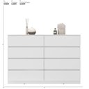 Ver imagem 3 de Cômoda para Quarto 8 Gavetas Sintra Branco