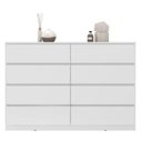 Ver imagem 5 de Cômoda para Quarto 8 Gavetas Sintra Branco