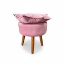 Ver imagem 4 de Poltrona Decorativa Pétala com Puff em Veludo Rosa Élpis Móveis