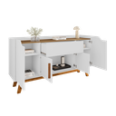 Ver imagem 3 de Buffet Aparador 1 Gaveta 4 Portas Retro Pés De Madeira Future