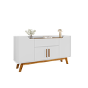 Ver imagem 6 de Buffet Aparador 1 Gaveta 4 Portas Retro Pés De Madeira Future