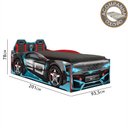 Ver imagem 2 de Bicama Infantil Carros Tornado Fun Preto Azul Pura Magia + Colchão Gazin
