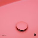 Ver imagem 7 de Cuba de Apoio para Banheiro Oval Louça Cerâmica Coral Pingoo.casa - Rosa e Branco