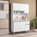 Ver imagem 2 de Armário para Cozinha Ambiente Kit Márcia Branco Brilho - Ajl