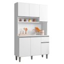 Ver imagem 1 de Armário para Cozinha Ambiente Kit Márcia Branco Brilho - Ajl