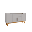 Ver imagem 7 de Buffet Aparador 1 Gaveta 4 Portas Retro Pés De Madeira Future