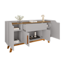 Ver imagem 5 de Buffet Aparador 1 Gaveta 4 Portas Retro Pés De Madeira Future