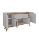 Ver imagem 6 de Buffet Aparador 1 Gaveta 4 Portas Retro Pés De Madeira Future