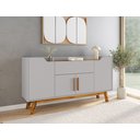 Ver imagem 2 de Buffet Aparador 1 Gaveta 4 Portas Retro Pés De Madeira Future