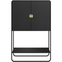 Ver imagem 7 de Balcão Aparador Bar para Sala Industrial 2 Portas 90cm Alek A03 Nero Preto - Lyam Deocr