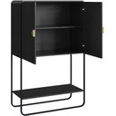 Ver mais imagens de Balcão Aparador Bar para Sala Industrial 2 Portas 90cm Alek A03 Nero Preto - Lyam Deocr