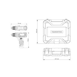 Parafusadeira Furadeira Tramontina 10,8v 30 Peças com Maleta 42382030 - 4