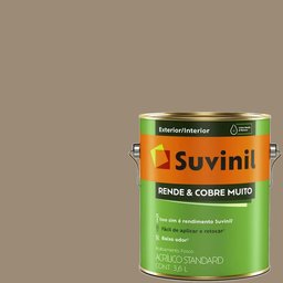 Tinta Acrílica Rende & Cobre Muito Fosco 3,6 Litros Concreto - 50518230 - SUVINIL - 3