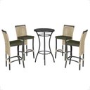 Ver imagem 1 de Mesa Bistro e 4 Banquetas Roma Preta Corda Náutica 12 Trama Original