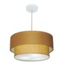 Lustre Duplo Cilíndrico Md-4351 50x40cm Palha Bivolt - 1