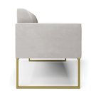 Ver imagem 4 de Sofá Namoradeira Base Industrial Dourado Marisa Veludo D03 - D?rossi