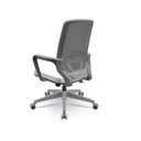 Ver imagem 3 de Cadeira Plaxmetal Adrix Grafite Tela Cinza Base Nylon Cinza Relax System Assento Vinil Branco T83