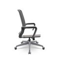 Ver imagem 2 de Cadeira Plaxmetal Adrix Grafite Tela Cinza Base Nylon Cinza Relax System Assento Vinil Branco T83