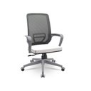Ver imagem 1 de Cadeira Plaxmetal Adrix Grafite Tela Cinza Base Nylon Cinza Relax System Assento Vinil Branco T83