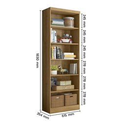 Livreiro Multiuso Linus Freijo Toq - Qmovi - 4 Livreiro Multiuso Linus Freijo Toq - Qmovi - 4