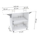 Ver imagem 2 de ESTAÇÃO DE COSTURA TRABALHO M62.2020.B 100% MDF MUNDI MOVEIS