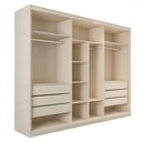 Ver imagem 7 de Guarda-roupa Casal Guarujá 6 Portas 6 Gavetas com Espelho 100% Mdf Off White/peroba - Panorama Móvei