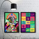 Ver imagem 1 de Kit 2 Quadros Decorativos Festa Junina - Arraiá 24x18cm - com Vidro:moldura Preta