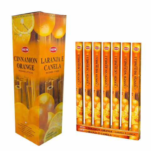 Kit C/ 12 Incensos Hem Laranja e Canela Duradouro 96 Varetas