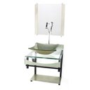 Ver imagem 2 de Gabinete Vidro 40cm Banheiro Curvado Duplo Pp Cuba Quadrada