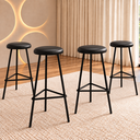 Ver imagem 1 de Kit 4 Banquetas Altas Pretas 70cm para Cozinha Balcão Bar e Bistrô