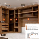 Ver imagem 4 de Guarda Roupa Modulado Casal Safira 008 em Mdf com 8 Portas e 4 Gavetas