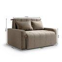 Ver imagem 6 de Sofá Cama para Sala de Estar Amora New Veludo Matrix - Cappuccino