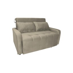 Sofá Cama para Sala de Estar Amora New Veludo Matrix - Cappuccino - 12