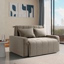 Ver imagem 1 de Sofá Cama para Sala de Estar Amora New Veludo Matrix - Cappuccino