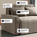 Ver mais imagens de Sofá Cama para Sala de Estar Amora New Veludo Matrix - Cappuccino