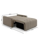 Ver imagem 7 de Sofá Cama para Sala de Estar Amora New Veludo Matrix - Cappuccino