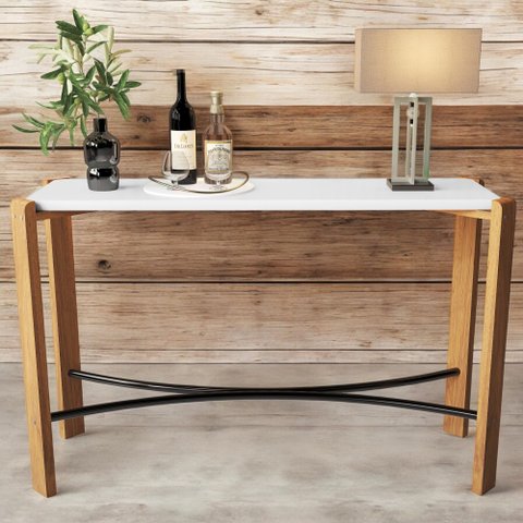Aparador Buffet Decorativo Austria Madeira e Aço Branco
