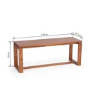 Ver imagem 2 de Banco em Madeira Maciça 140cm Craft 