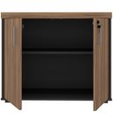Ver imagem 2 de Balcão Tamburato 2 Portas 75cm Nogal/Preto