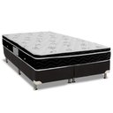 Ver imagem 1 de Cama Box King: Colchão Molas Bonnel Ortobom Nanolastic Physical Spring + Base Crc Suede Black(