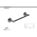 Ver imagem 5 de Kit Papeleira Cabide Toalheiro 45cm Toalheiro 30cm Redondo