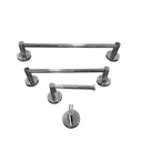 Ver imagem 1 de Kit Papeleira Cabide Toalheiro 45cm Toalheiro 30cm Redondo
