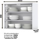Ver imagem 2 de Armário Aéreo 2 Portas 80 Cm Amy Casa 812